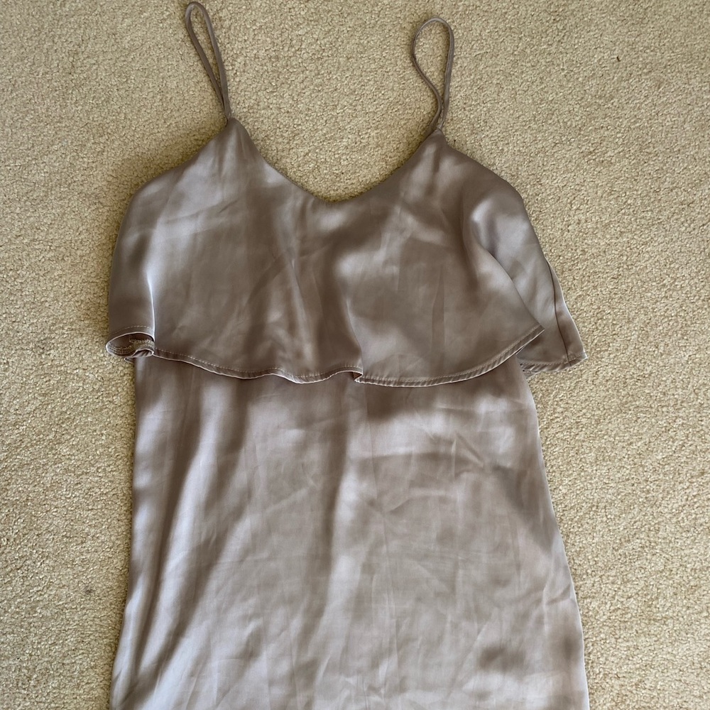 Papaya Neutral Silky Mini Dress